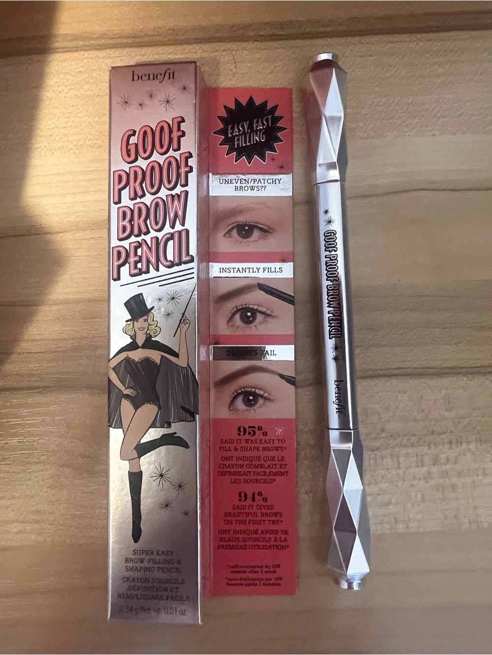 Benefit good proof brow pencil warm deep brown NIB